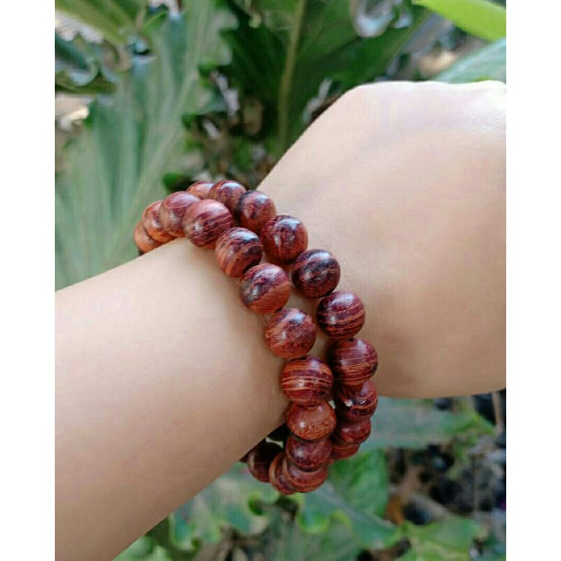gelang gaharu zebra merah 8mm