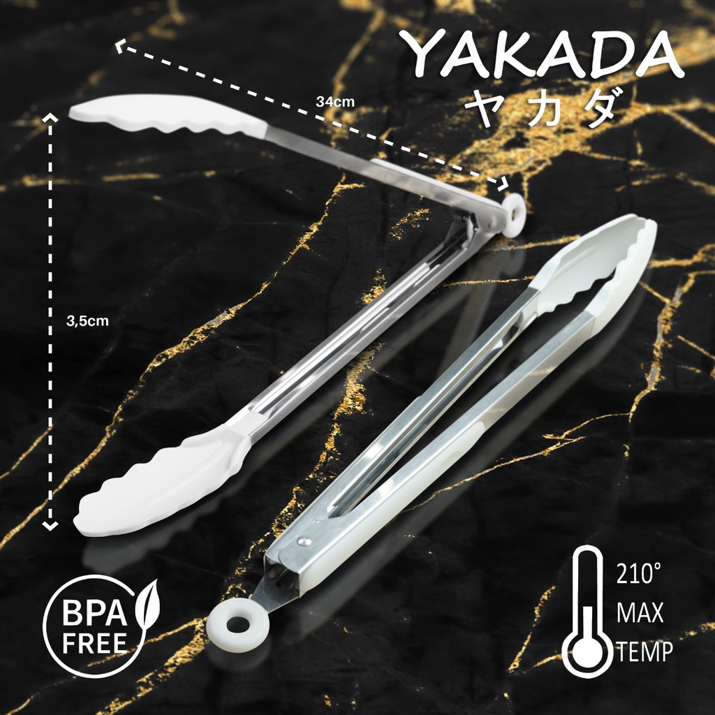 Orinoco Alat Masak Pencapit Silicone Food Tongs Tahan Panas Anti Leleh Ukuran 9  dan 12 Cm