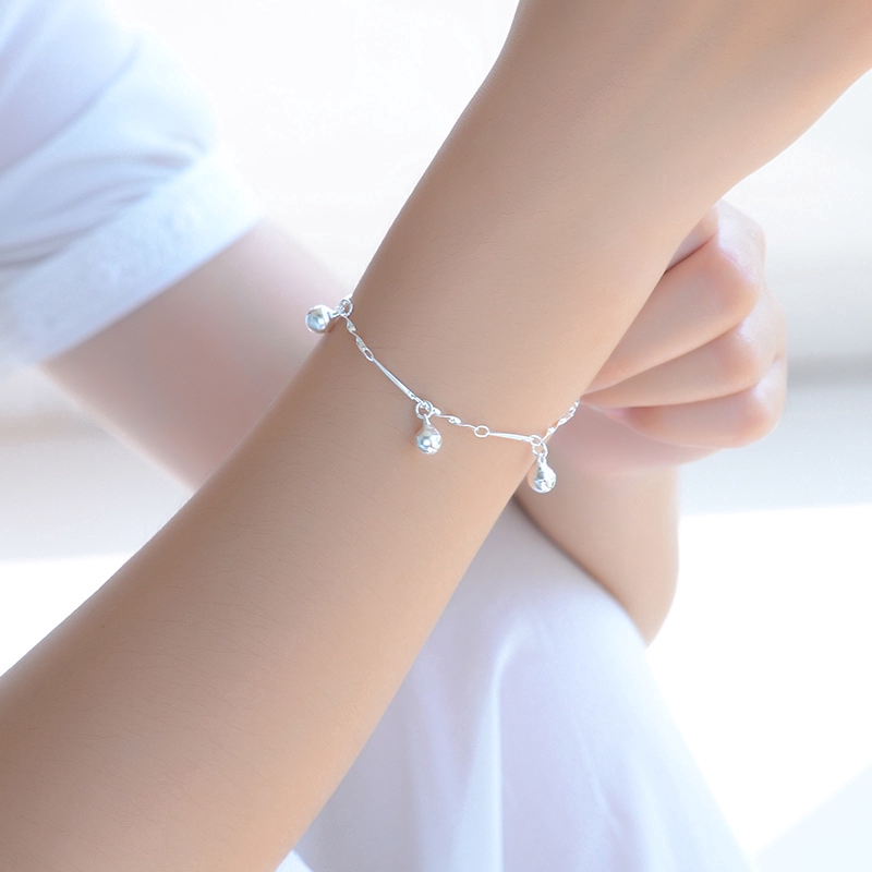 Gelang Adjustable Dengan Liontin Rumbai Dan Bola Bulat Untuk Wanita