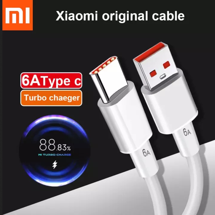 KABEL CHARGER XIAOMI REDMI NOTE 10 POCO X3 M3 F3 Mi 9 Mi 10 TURBO CHARGE TYPE C