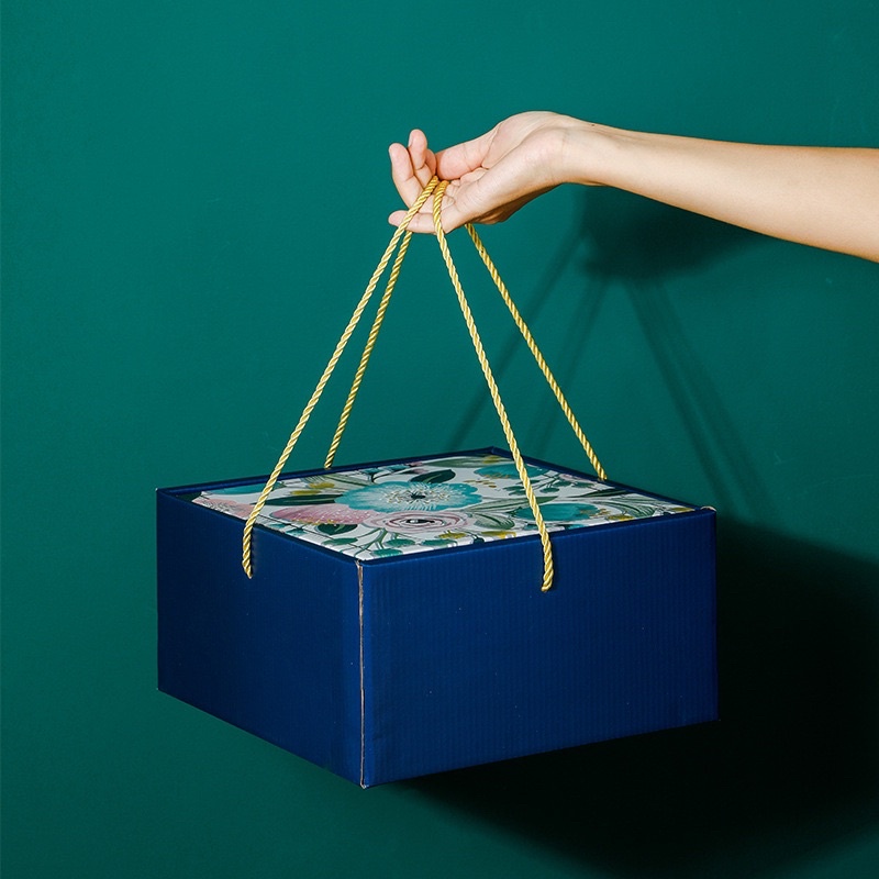 piring set 10pcs motif bunga biru free box cocok buat hamper dan kado