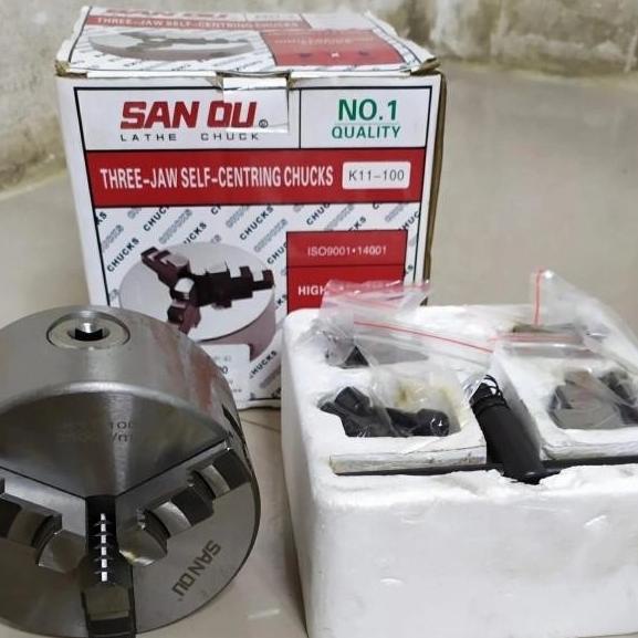 Chuck Bubut 4" 3 Jaw | Claw Bubut 3 Jaw | Catok Kepala Bubut 4 Inch