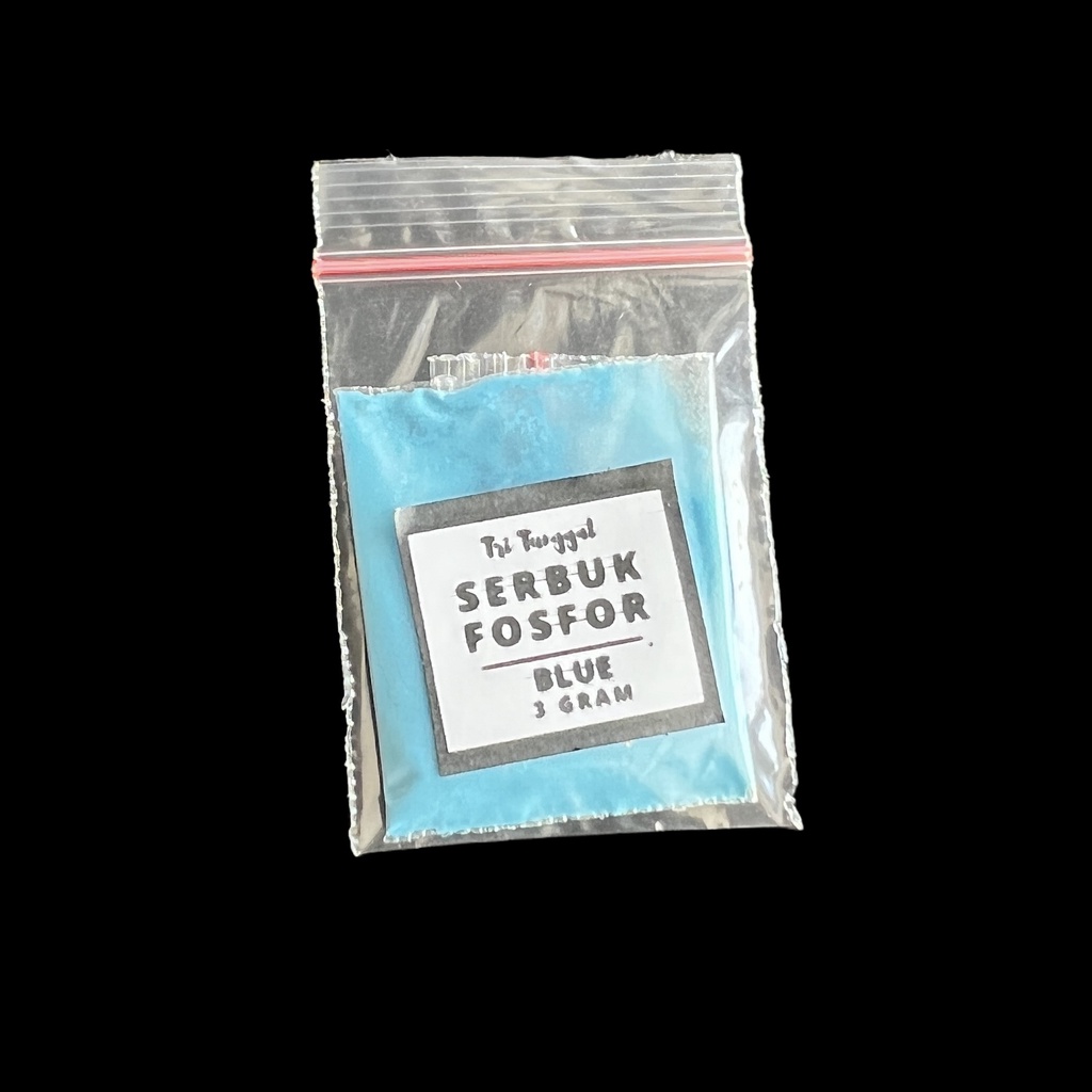 Serbuk Fosfor BLUE 20gr Glow In the Dark DIY Bubuk Sablon Nyala Dalam Gelap Berwarna Resin Color Colorful Gram Slime Phosphor Sprinkle Manik Kelap Kelip Campuran Prakarya Kerajinan Craft Crafting Art Seni Kesenian