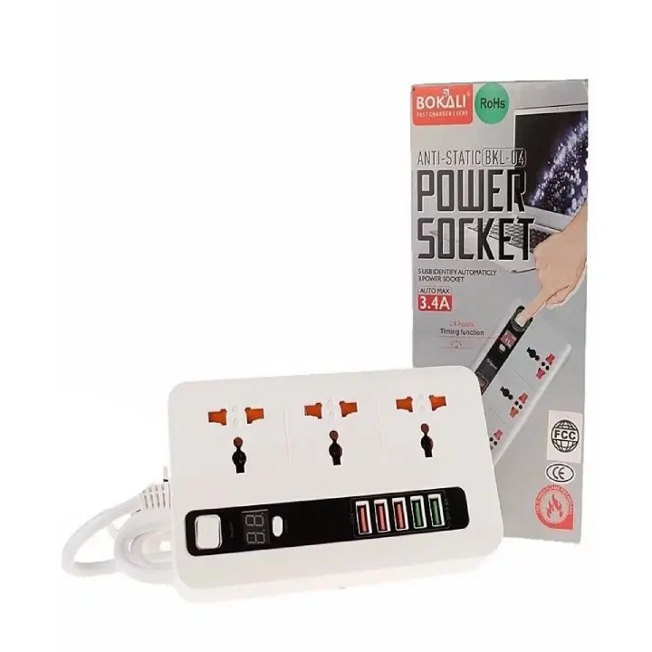 Power Socket 5 USB Port 3 4A BKL-04 Multi Port Unik Stop Kontak USB 3