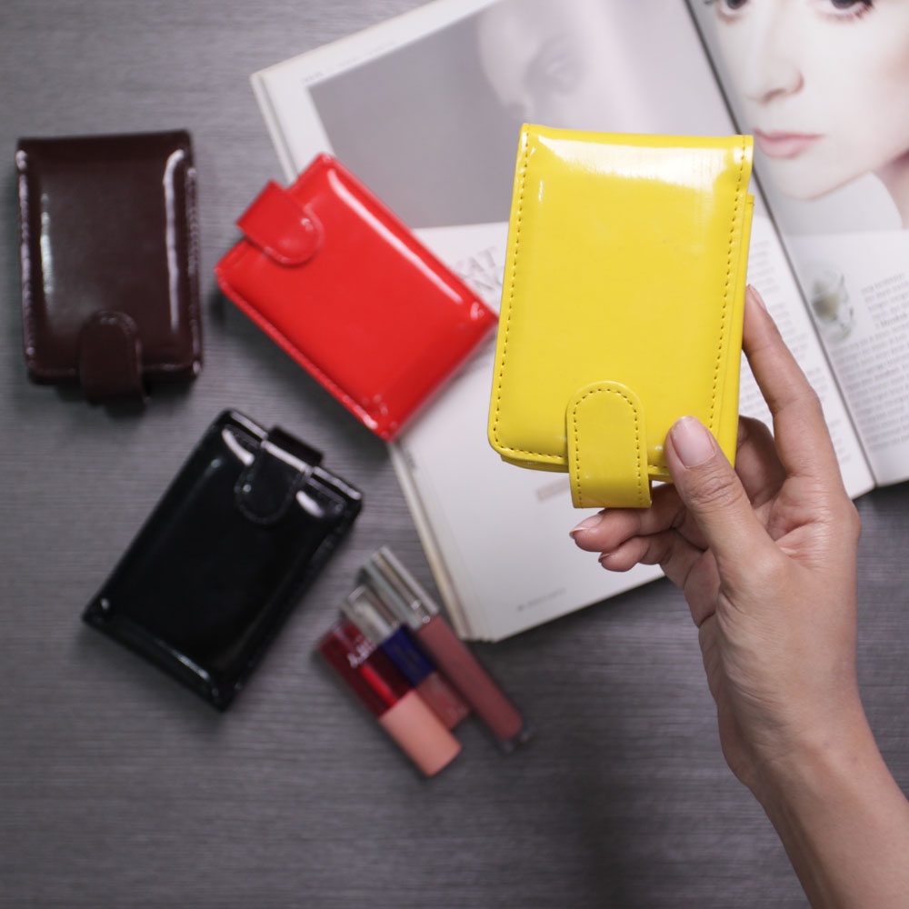 Dompet Tempat Lipstik Kancing Dompet Lipstik Pouch Lipstik Tempat Lipstik Kancing Dan Ada Kaca DLS01 GARANSI ORIGINAL