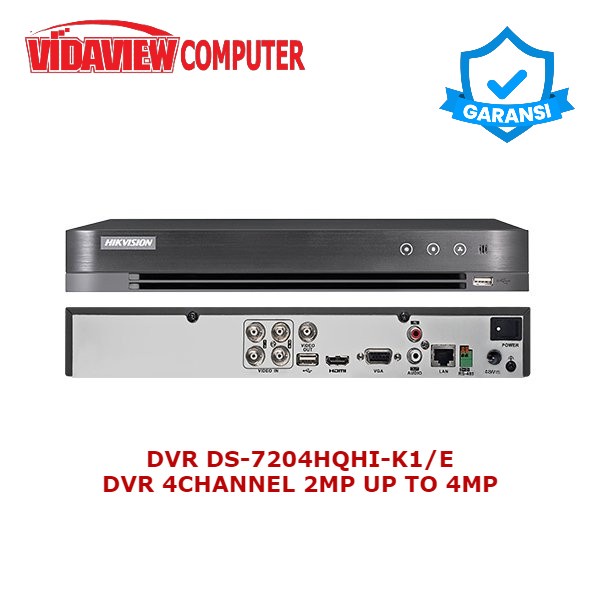 DVR HIKVISION DS-7204HQHI-M1/E 4 CHANNEL 2MP UP TO 4MP