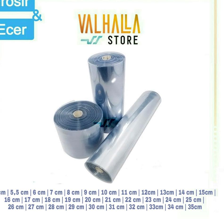 

69 Plastik Roll Bening Shrink Botol Toples Box Lebar 5 sampai 35 Cm 200 Gram PVC Sealer Segel Seal W
