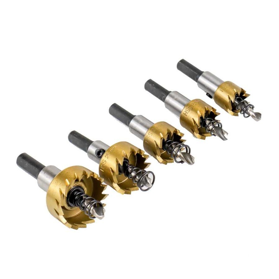 Mata Bor Hole Saw Besi Set 5 Pcs Baja Ringan Hole Saw Plat Besi