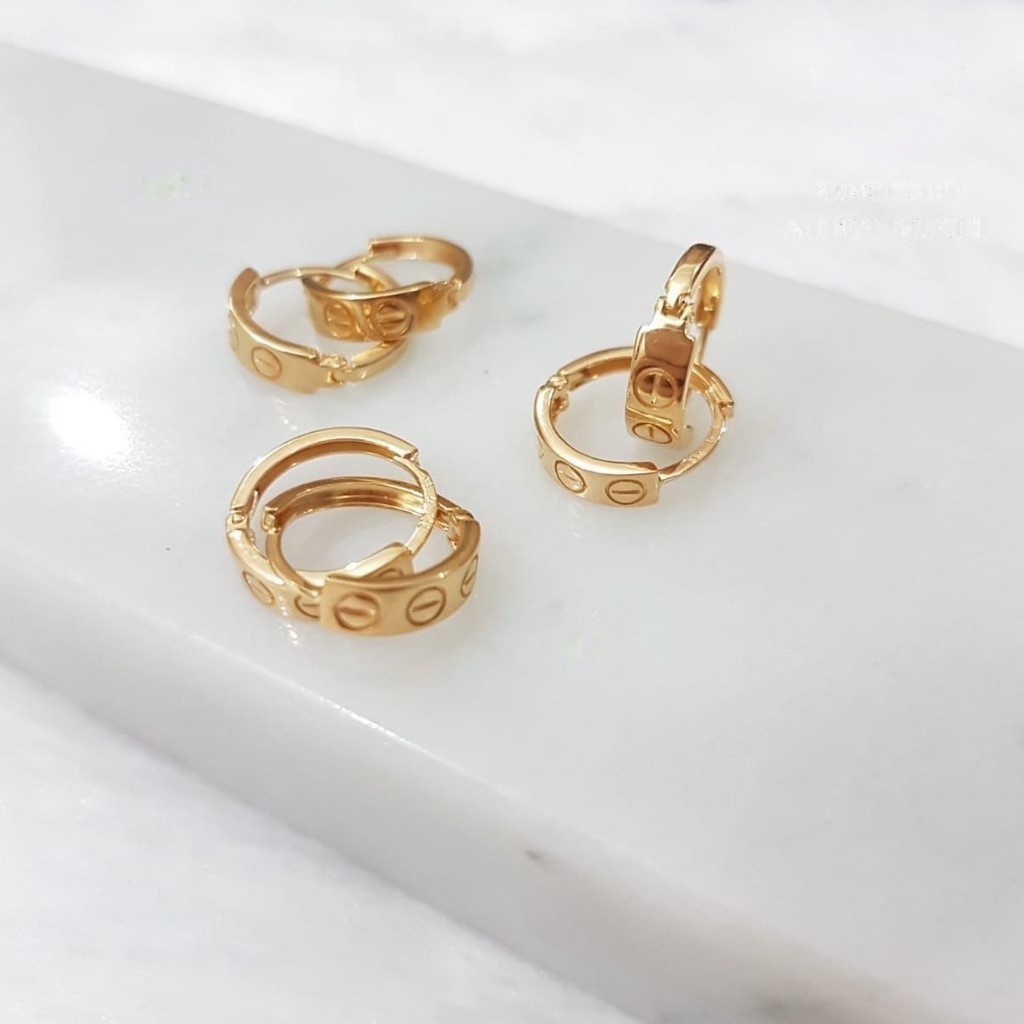 Anting Klip Emas C*rtier 16K 700 - SDW Gold -