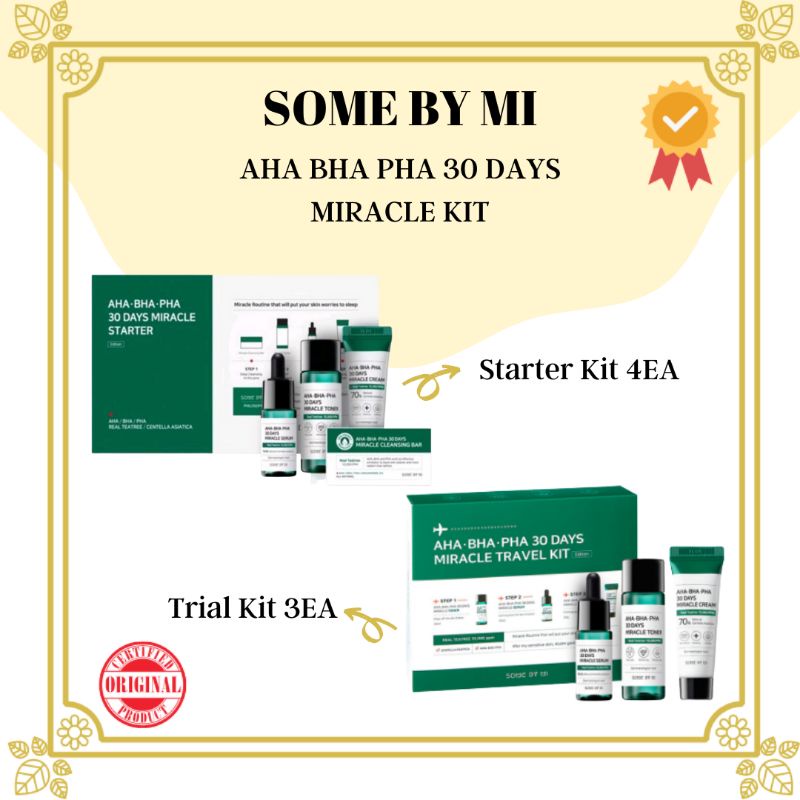 [BPOM] SomeByMi Some By Mi AHA BHA PHA 30 Days Miracle Starter Kit 4EA | Trial Kit 3EA