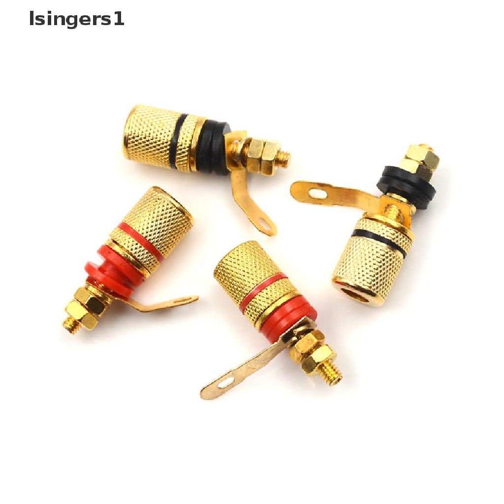 (lsingers1) 4pcs / lot Jack Banana 4mm Untuk Speaker / Power Bank