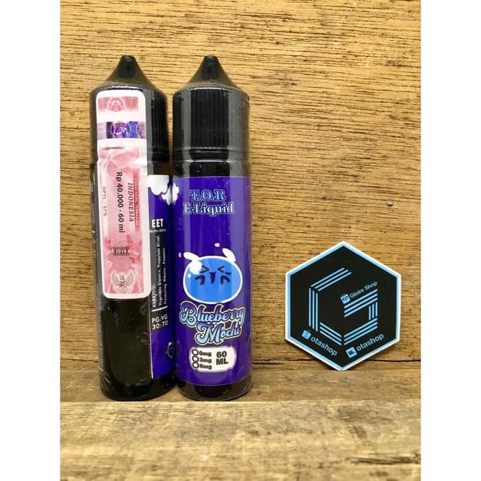 Tor Eliquid Blueberry Mochi 60ml 3mg liquid vape pita cukai mocci