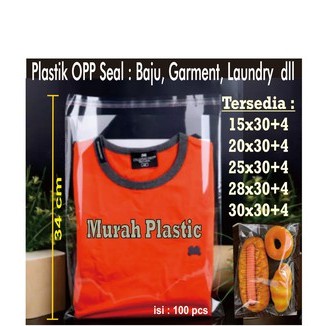 (TERMURAH) Plastik OPP BAJU LEM TIPIS 15X30 20X30 25X30 28X30 30X30