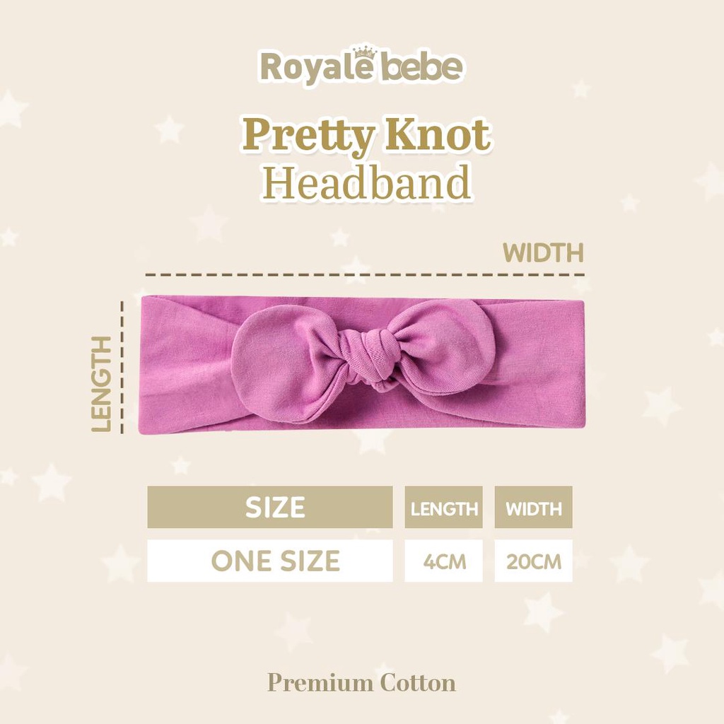 Royale Bebe Puffy Bow Headband/Bella Bow /Knot Pretty / Sweetie - Bandana Baby