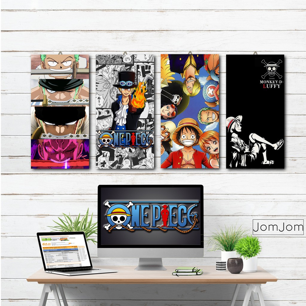 Poster Kayu Anime One piece Luffy / Dekorasi Kamar/Poster murah/ Keren / desain / foto / gambar POP