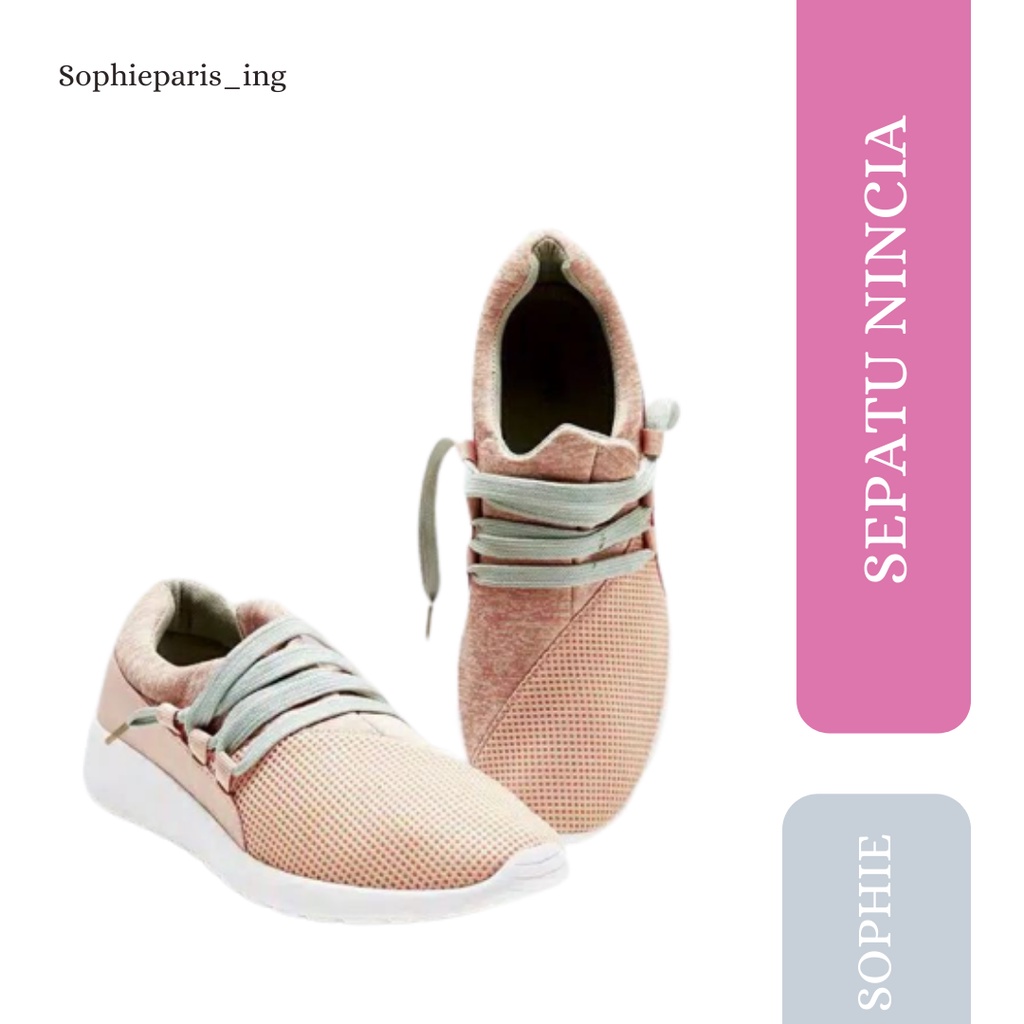 SEPATU SNEAKERS SOPHIE MARTIN NINCIA SHOES PINK F1836P3 SIZE 38 DISKON MEMBER PROMO TERMURAH