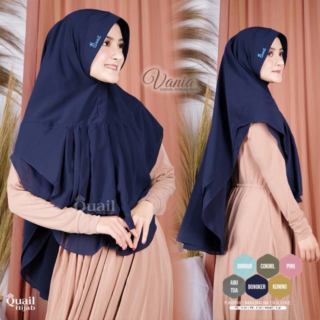 VANIA QUAIL HIJAB | ORIGINAL QUAIL HIJAB | Khimar Navy | Khimar Daily | Khimar Polos