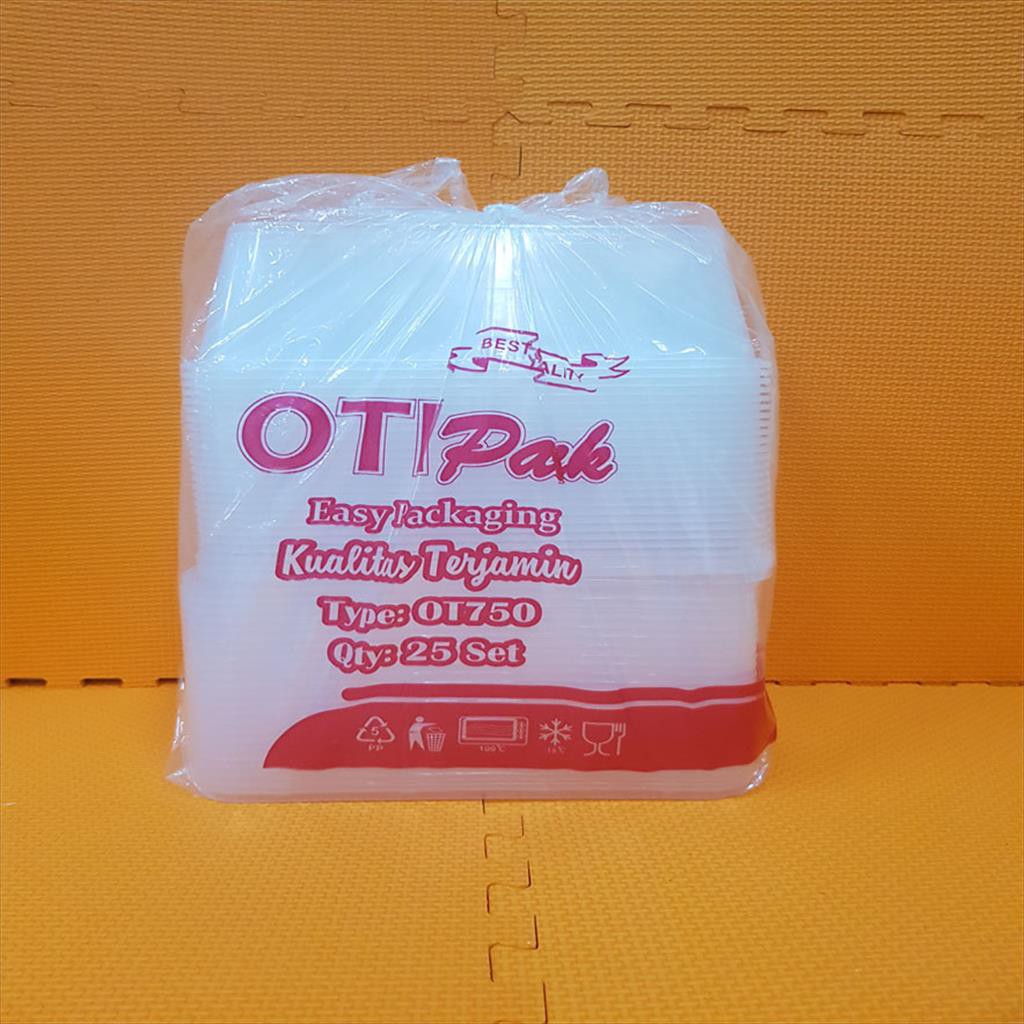 BISA RETUR! isi 25PC Thinwall 750ml KOTAK MAKAN PLASTIK / kontainer makan  isi OT 750 OTIPACK