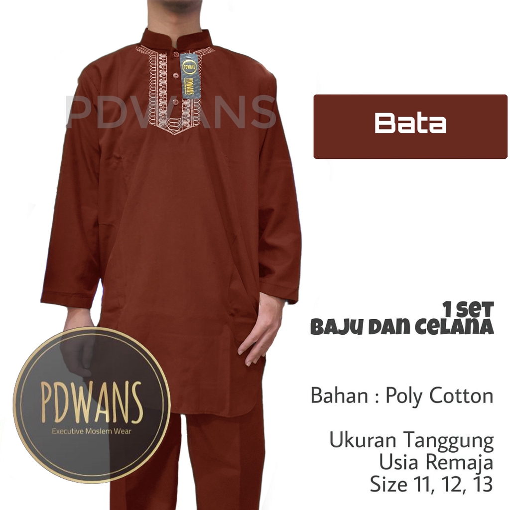 BAJU KOKO Setelan Pakistan Remaja Warna Ukuran Tanggung 11 12 13 14 15 Tahun BGM03 - PDWANS