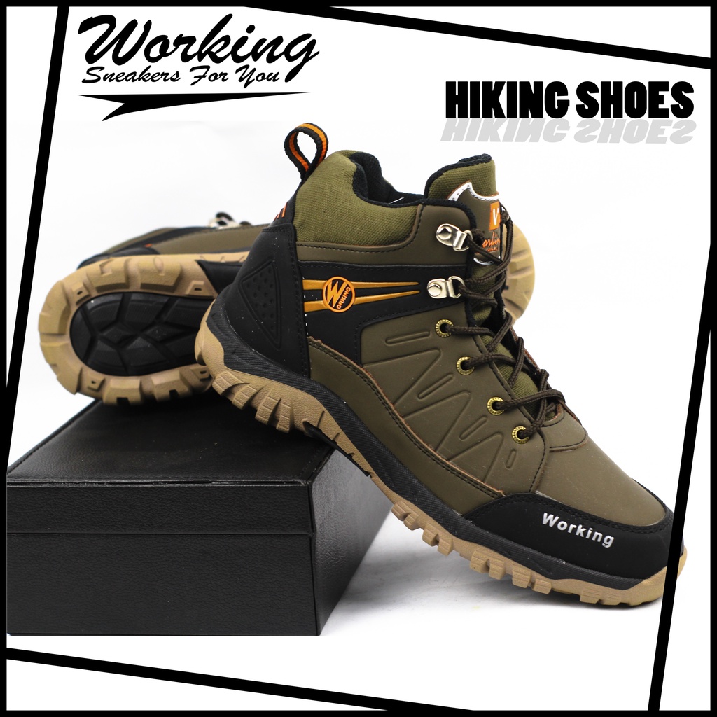 Sepatu Boot Hiking Working G-01 // Sepatu Gunung Anti Air