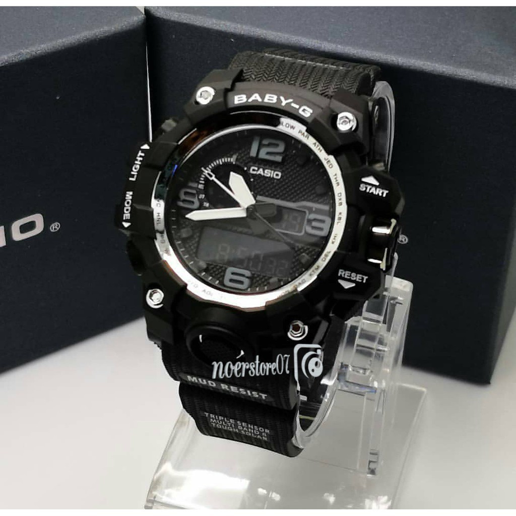 JAM TANGAN SPORT WANITA BABY G GWG 1000 HITAMPUTIH