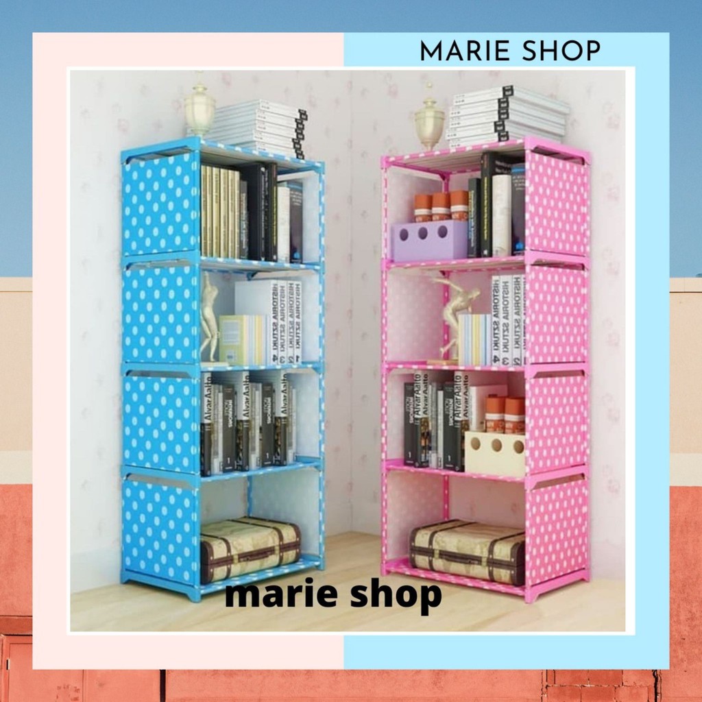 MURAH YA  RAK BUKU SERBAGUNA RAK BUKU 5 SUSUN MUDAH DIRAKIT