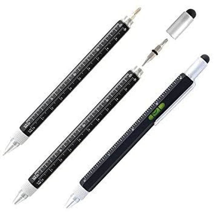 Stylus Pen 6 in 1 Metal Multitool Screwdriver Ruler Spirit Level