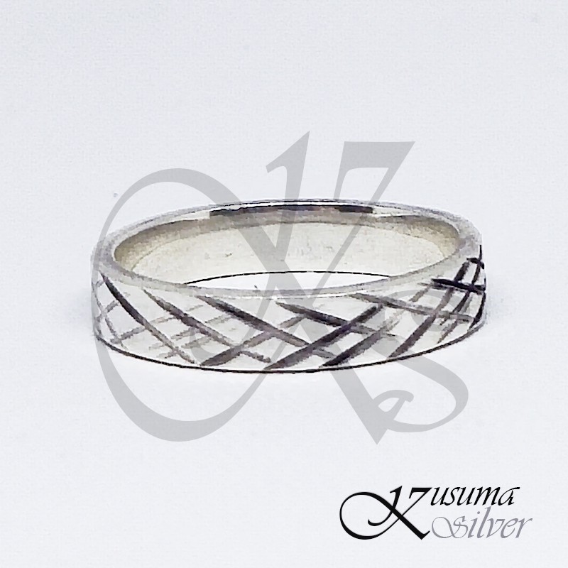 Cincin Ring Perak Silver Bali Polos Simple Garis Silang Etnik Pria Laki Wanita Custom Asli 925