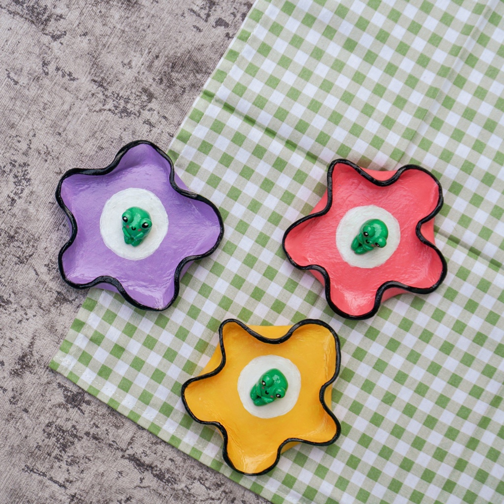 Little Frog Trinket Dish / Clay Art / Clay Tray