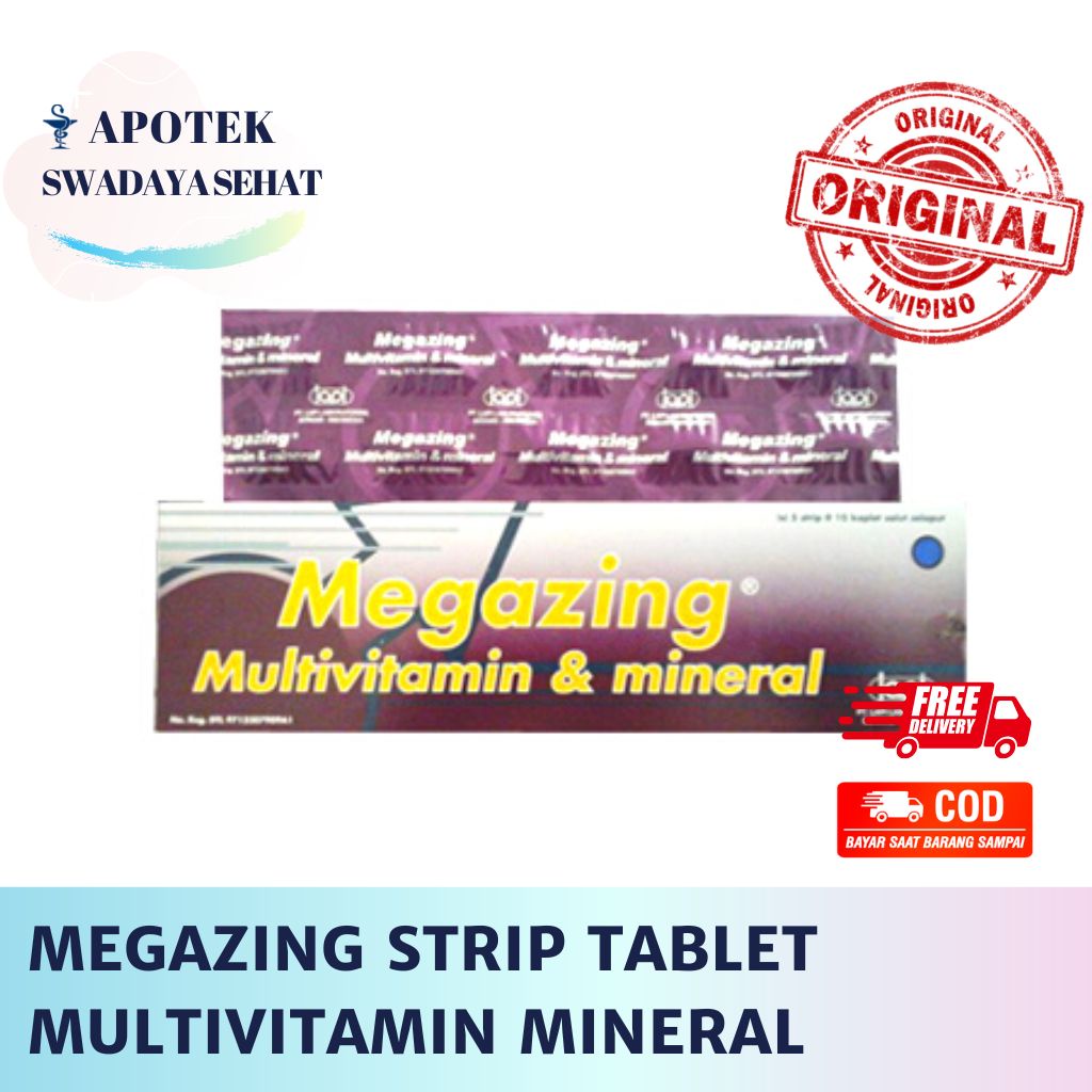 MEGAZING STRIP - Suplemen Multivitamin Mineral Daya Tahan Tubuh Mega Zing