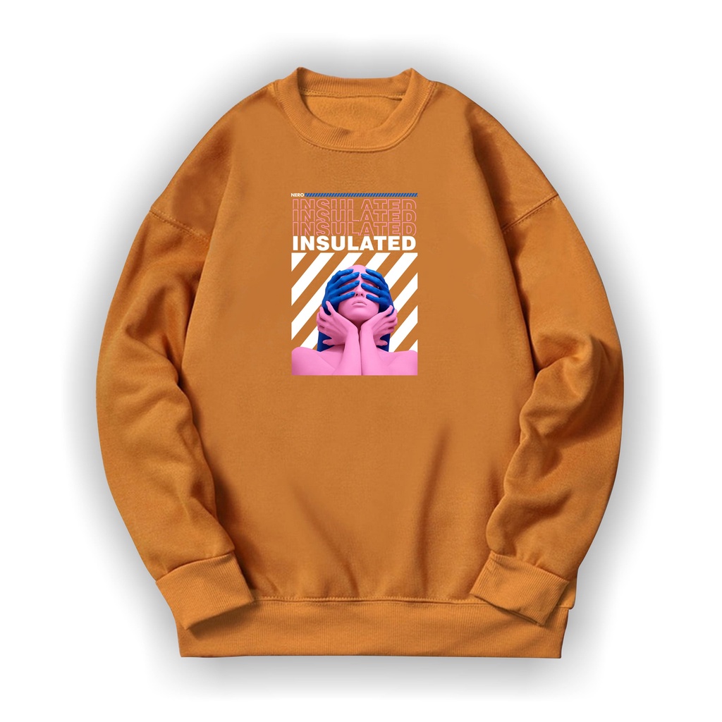 INSULATED Basic Sweater II Art work Insuladet Crewneck II SIZE  M - XL ( Pria &amp; Wanita )