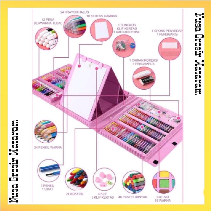 

ART Set 208 Pensil Warna Crayon 208pcs - Crayon 208 Warna