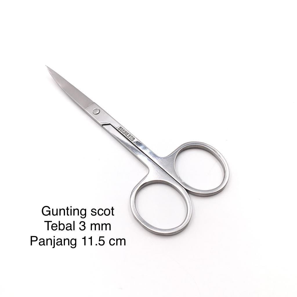 Gunting Kecil Cukur Sulam Alis Bulumata Scott Stainless Steel Beauty Eyebrow Scissors Makeup Kecil / Gunting Bulu Hidung