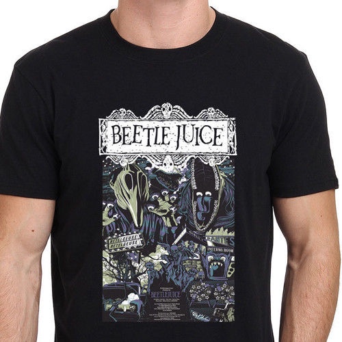 BEETLEJUICE Art Poster Vintage Movie Funny Horror Tshirt