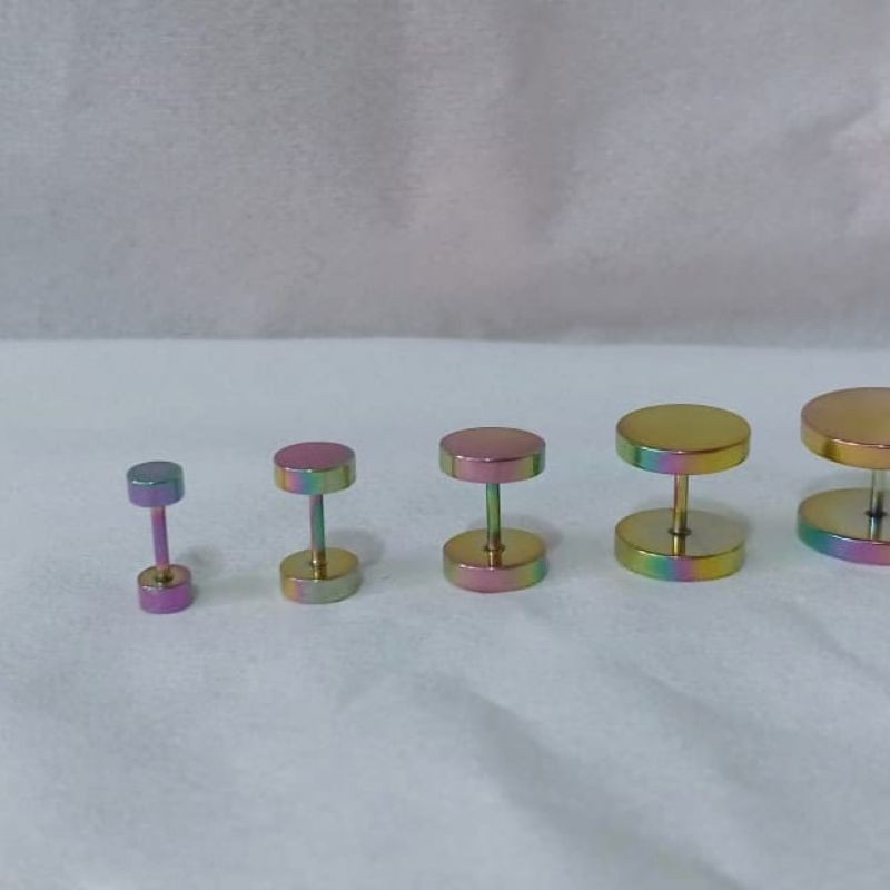 Anting Roda pelangi/rainbow stainless steel