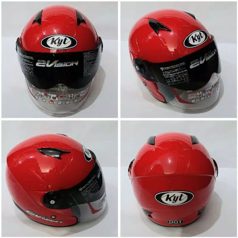 Helm kyt 2 vision merah