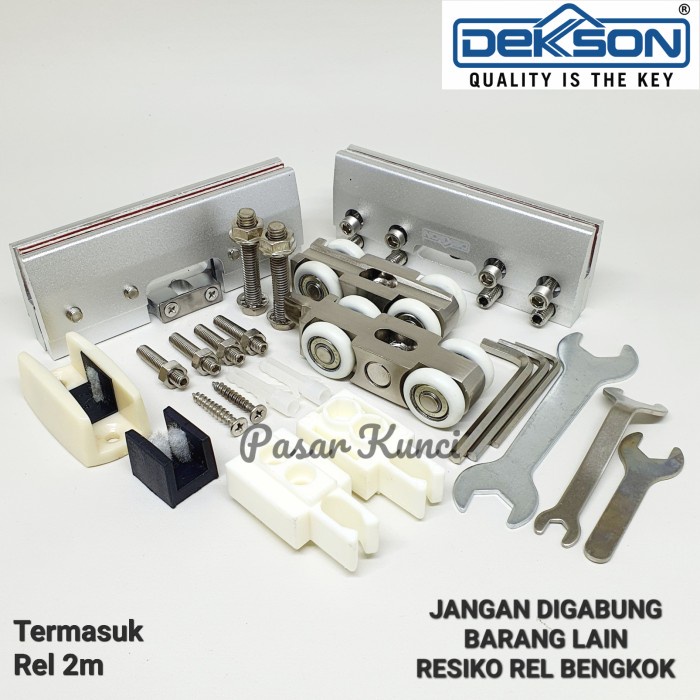 Rel Sliding Pintu Kaca Frameless Dekkson Dekson L4