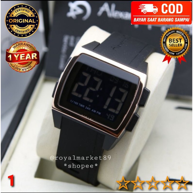 [PILIHAN WARNA GESER FOTONYA] ORI JAM TANGAN WANITA ALEXANDRE CHRISTIE RUBBER CEWEK CRISTIE AC 9343