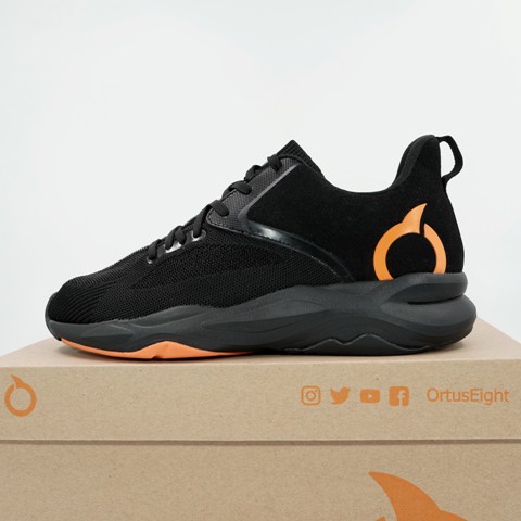 Sepatu Lari/Running Ortuseight Genzo Black Ortrange 11030110 Original BNIB