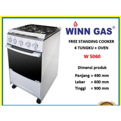 Winn Gas Kompor Standing 4 Stove + Oven W-5060A W 5060 Oven Kompor