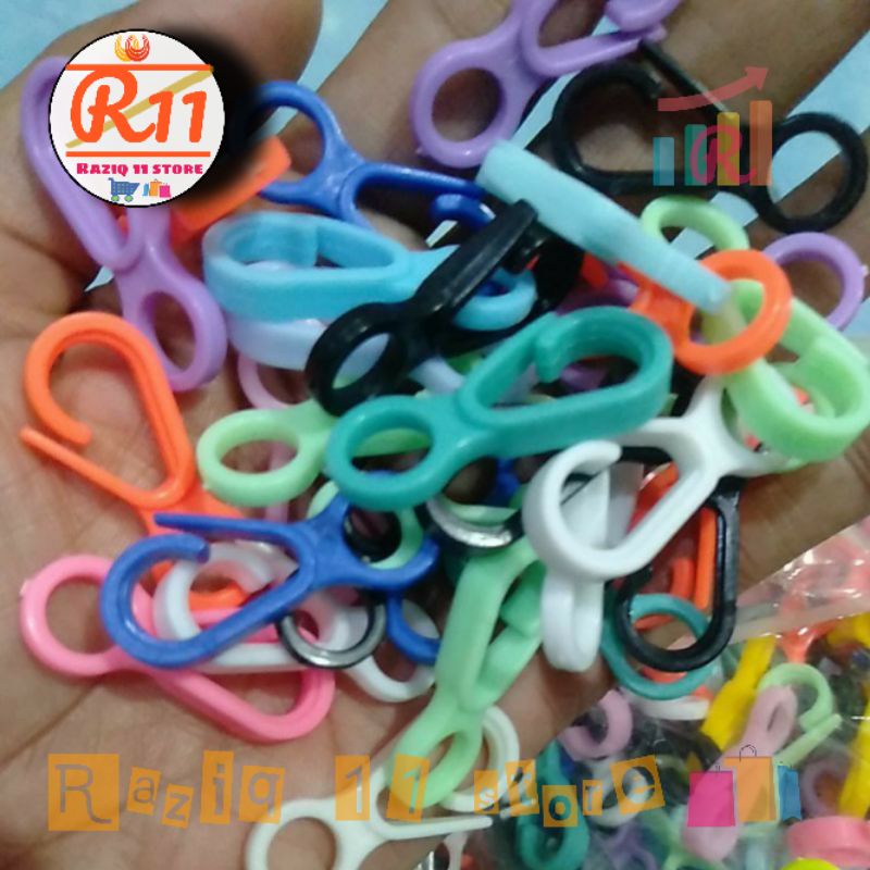 (50 pcs) Kokot Udang Pengait Udang Bahan Plastik Kait Hook