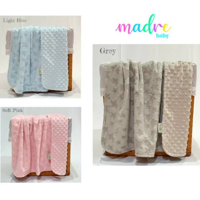 Selimut - Minky Star & Minky Dot Blanket - Madre - (Halus & Lembut)
