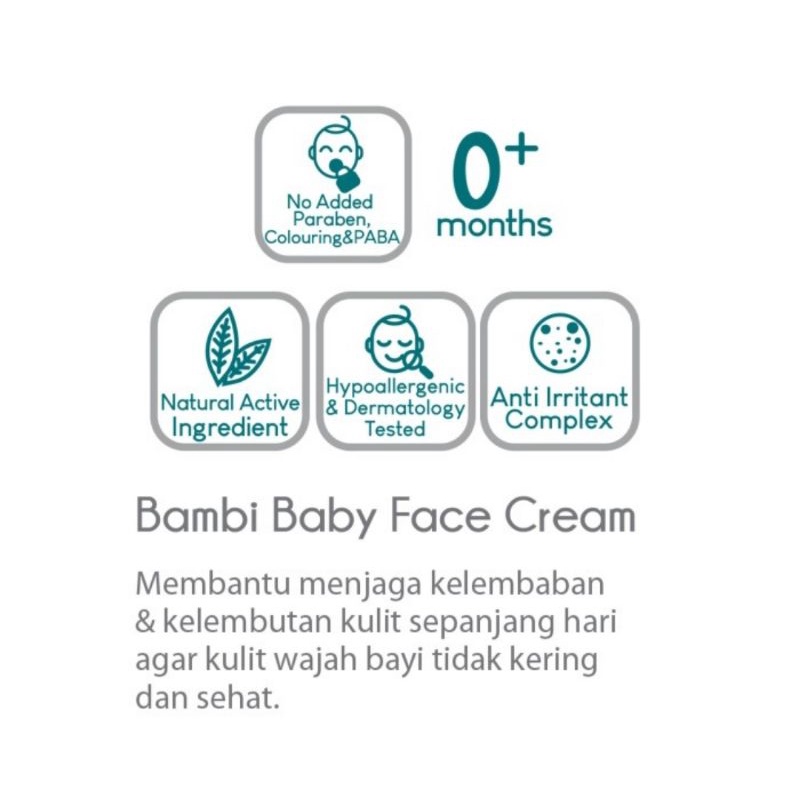 Bambi Baby Face Cream 50 ml - Krim Muka Bayi