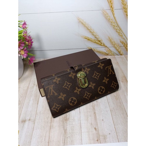 Dompet Lv Wanita Model Sodok Terbaru Import Free Box