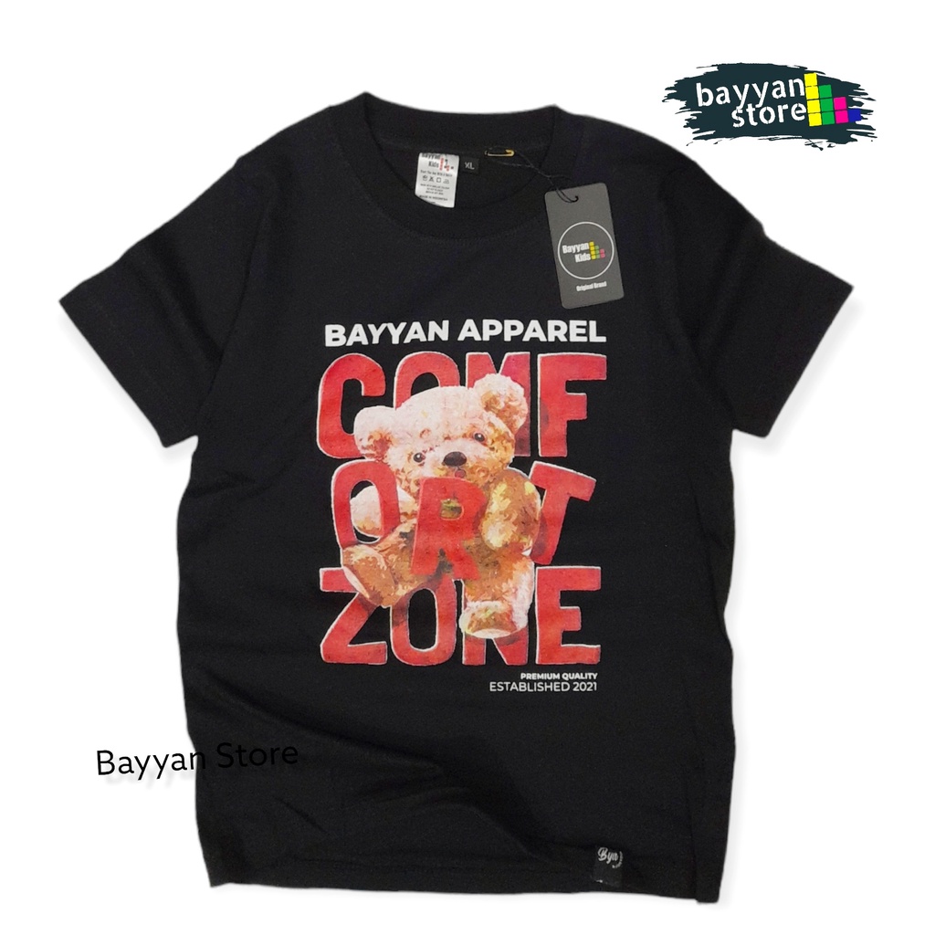 Bayyan Kaos Distro Anak Laki Laki Umur 1-12 Tahun Sablon Plastisol