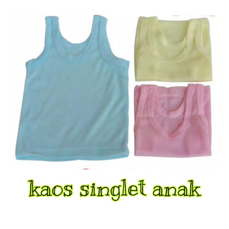 KAOS SINGLET, KAOS DALAM ANAK SIZE S-XL