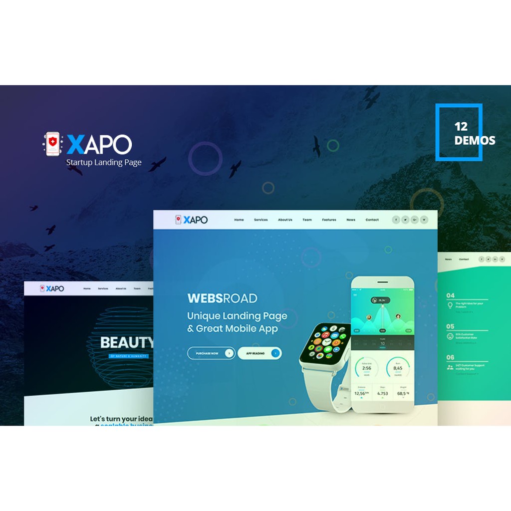 Landing Page - Xapo Responsive Landing Page Template