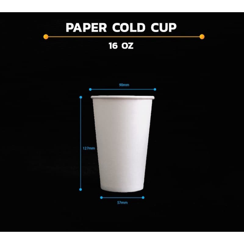 

Paper Cold Cup 16oz TANPA TUTUP isi 50 pcs / Gelas Kertas Murah 480ml