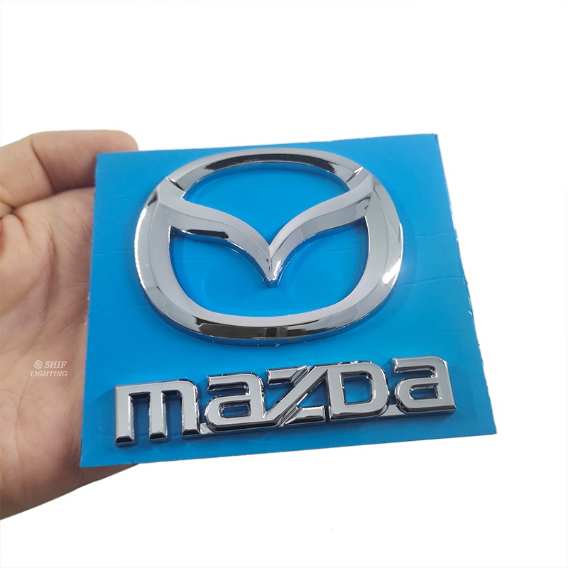 1pc Stiker Emblem Logo MAZDA Bahan ABS Untuk Bagasi Belakang Mobil MAZDA