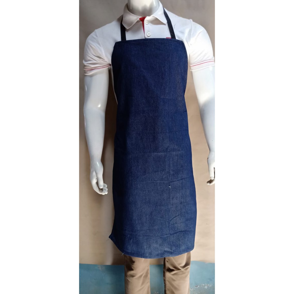 Apron Dada Jeans /Apron Pelindung Dada Ukuran P 90 x L60 cm